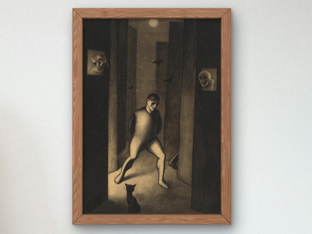 The Dreamer by Karl Wiener 1929, Wall Art Print, Fine Art Reproduction, Museum Quality Decor, Poster