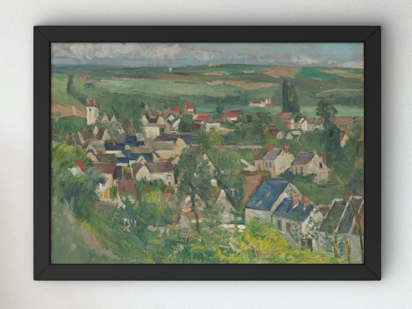 Auvers Panoramic View by Paul Cézanne 1873, Wall Art Print, Fine Art Reproduction, Museum Quality Decor, Poster