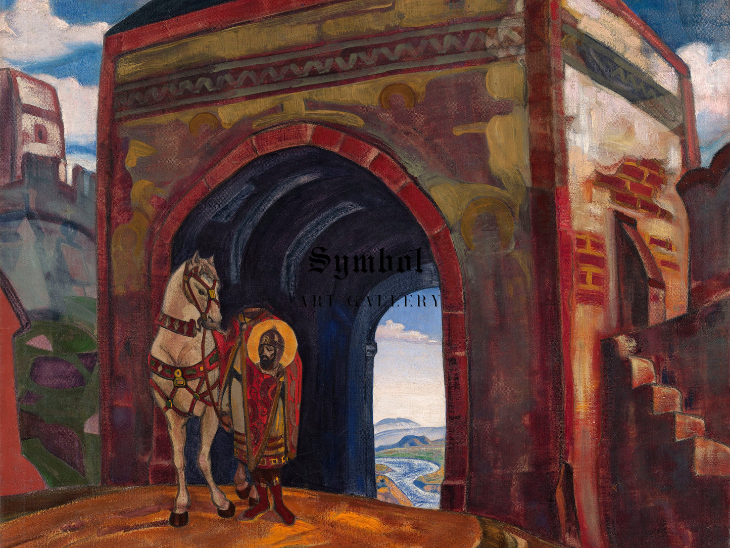 St Mercurius of Smolensk by Nicholas Roerich 1919, Wall Art Print, Fine Art Reproduction, Museum Quality Decor, Poster