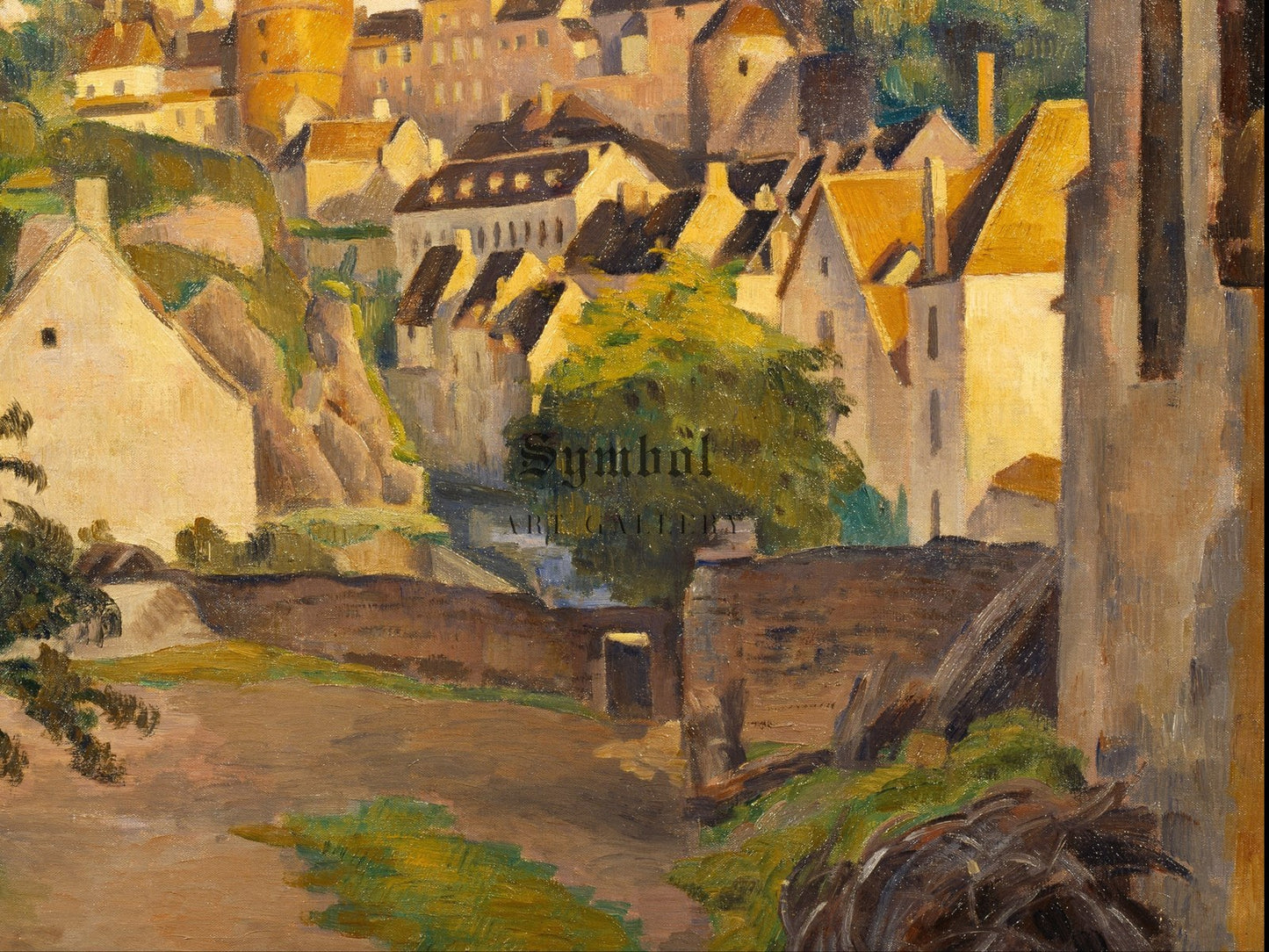 View of Castle in Semur by Émile Bernard 1890, Wall Art Print, Fine Art Reproduction, Museum Quality Decor, Poster