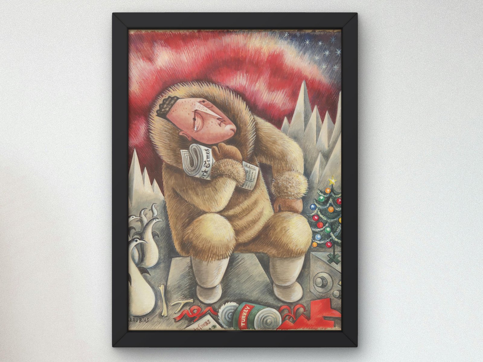Admiral Richard E. Byrd by Miguel Covarrubias, 1934, Art Deco and American Modernism, fine art print