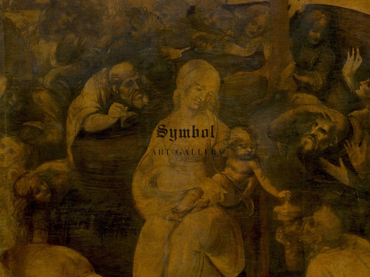 Adoration of the Magi by Leonardo da Vinci, 1481, Renaissance, fine art print