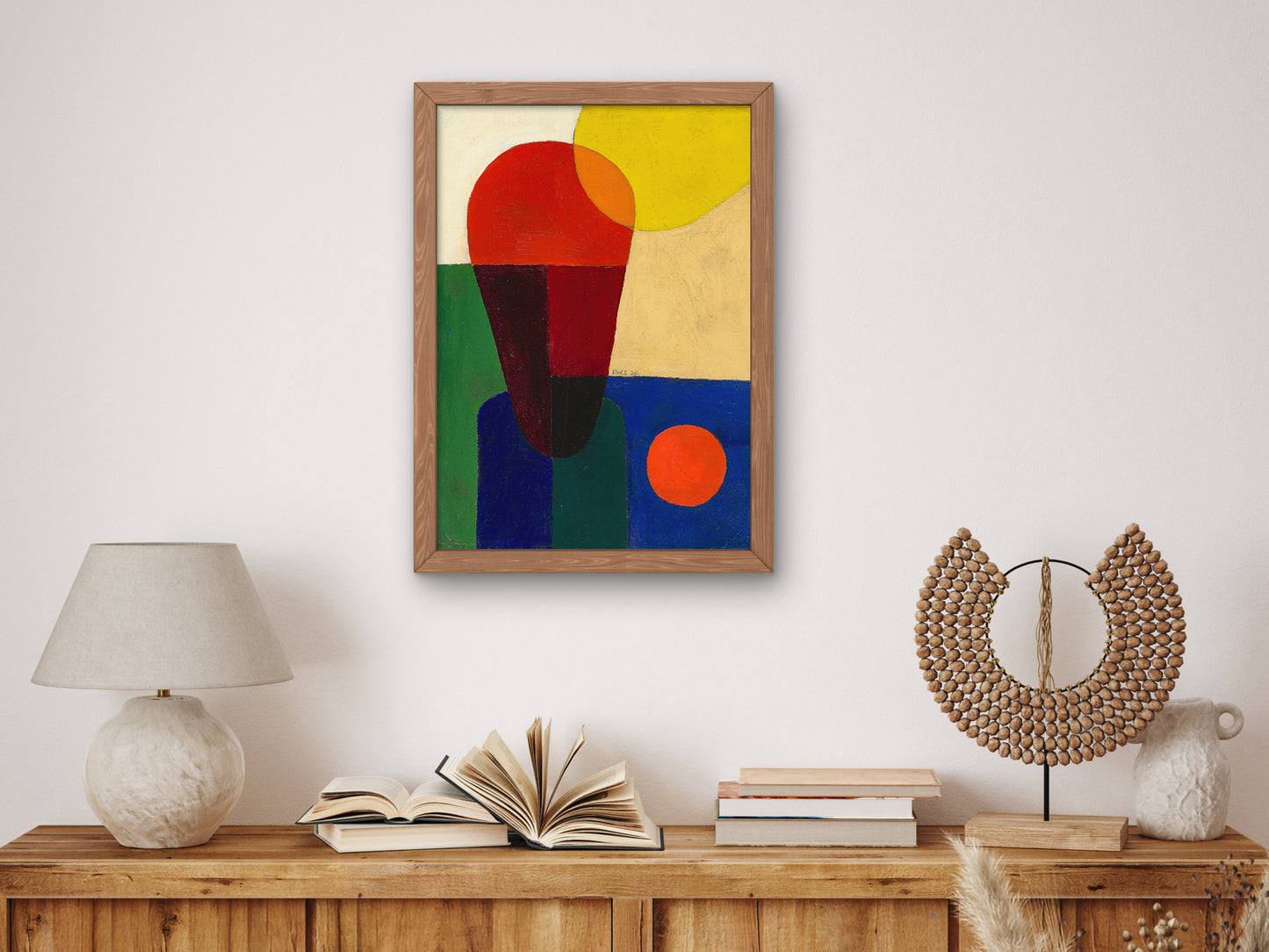 Strongly Abstracted Half Figure by Franz Wilhelm Seiwert 1920, Wall Art Print, Fine Art Reproduction, Museum Quality Decor, Poster