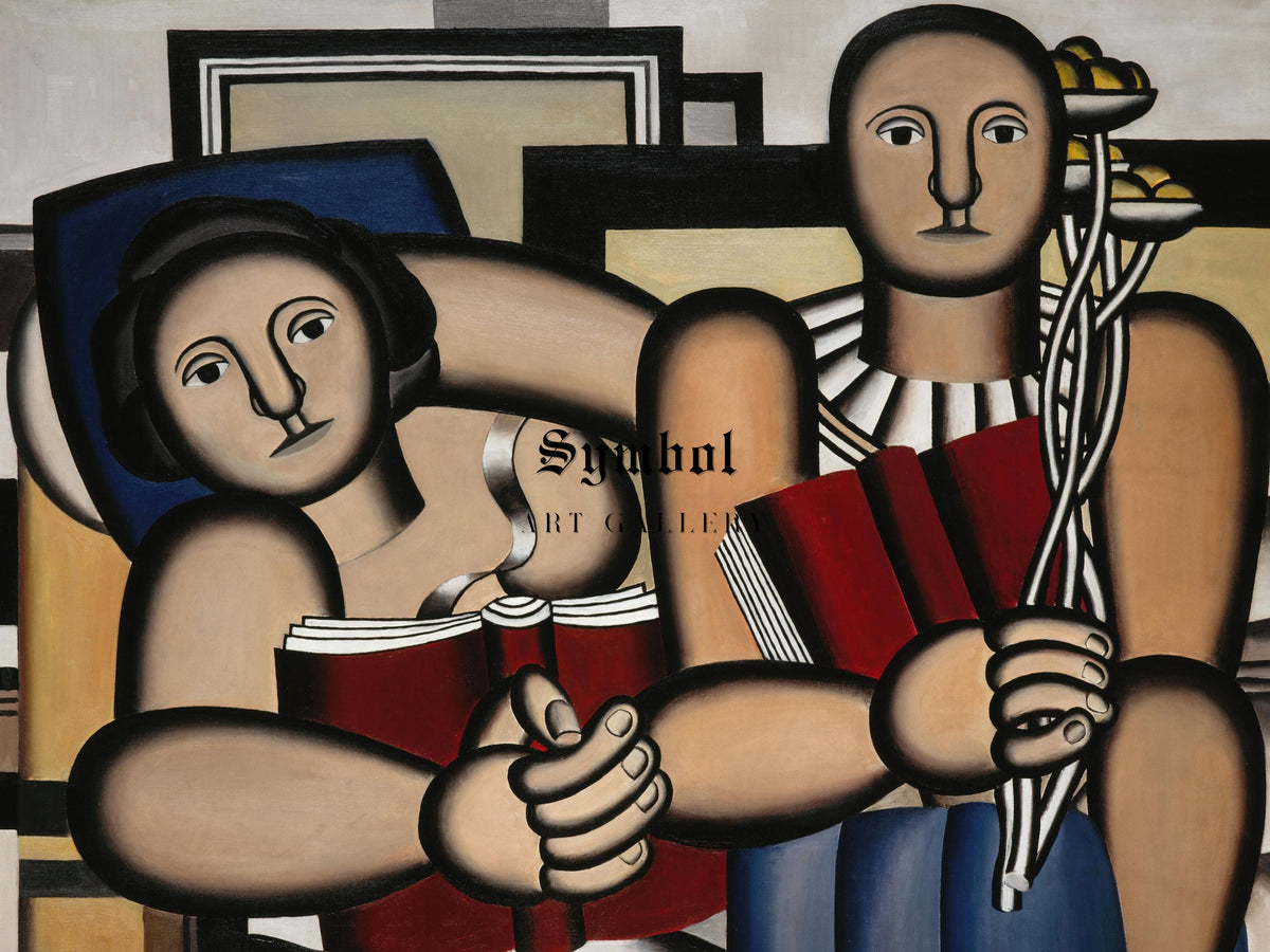 Reading by Fernand Léger 1924, Wall Art Print, Fine Art Reproduction, Museum Quality Decor, Poster