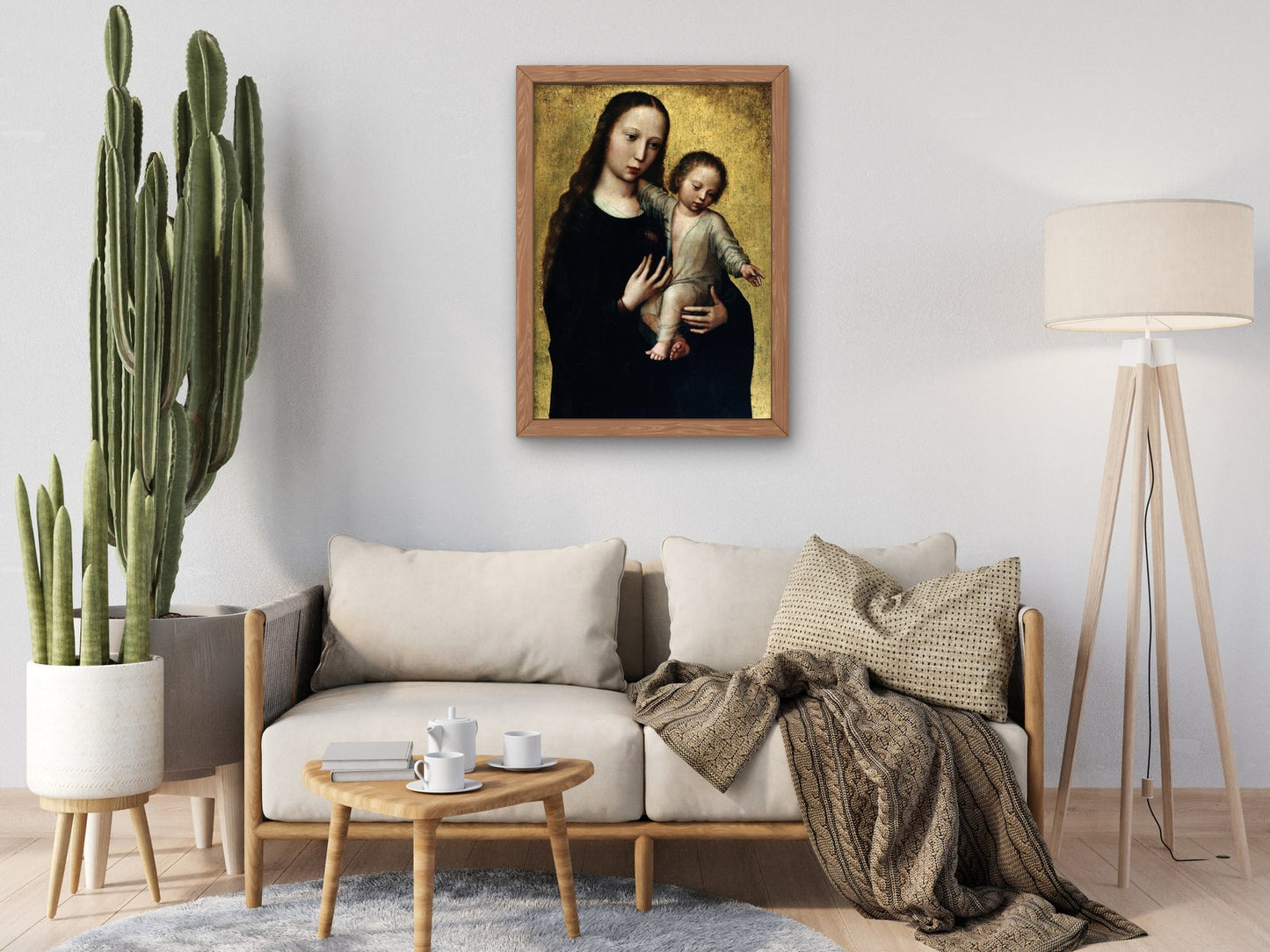 The Virgin Mary with the Child Jesus in a Shirt by Adriaen Isenbrant 1520, Wall Art Print, Fine Art Reproduction, Museum Quality Decor