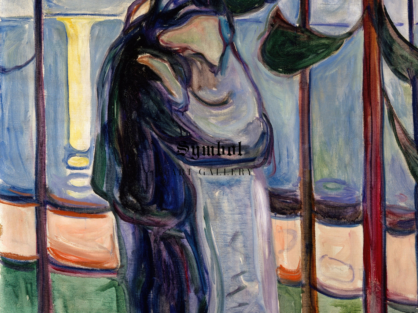Kiss on the Beach by Edvard Munch 1921, Wall Art Print, Fine Art Reproduction, Museum Quality Decor, Poster