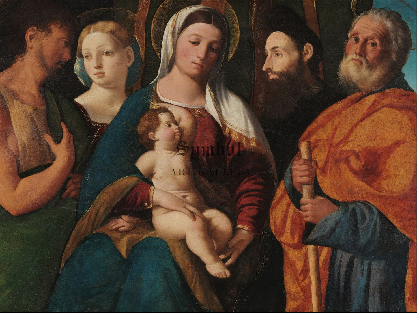 Sacra Conversazione by Dosso Dossi 1520, Wall Art Print, Fine Art Reproduction, Museum Quality Decor, Poster