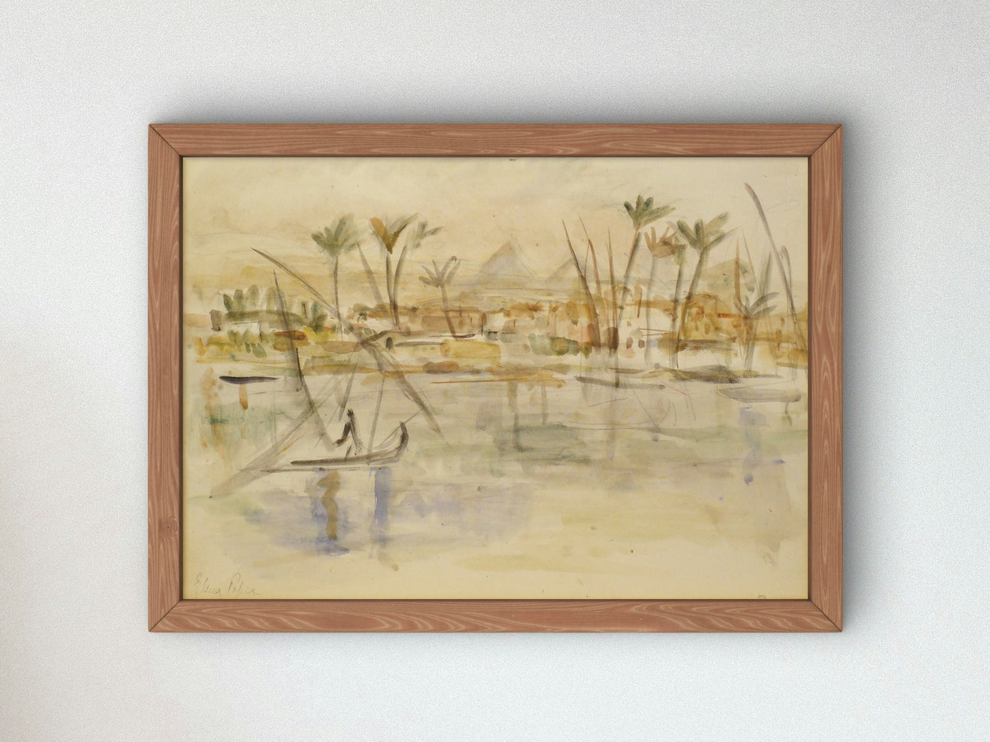 Landscape from Egypt by Elena Popea, Wall Art Print, Fine Art Reproduction, Museum Quality Decor, Poster