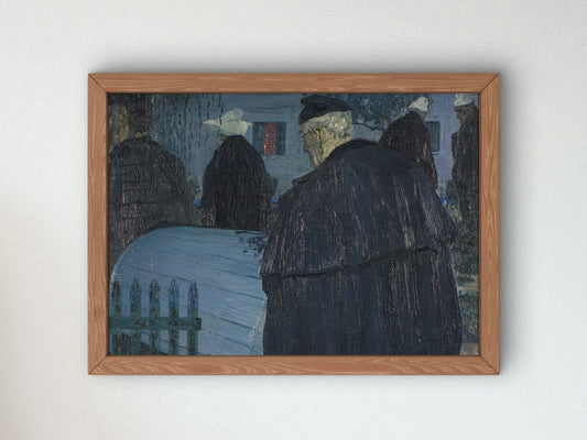 Waiting Room Diptych Old Hospital Guests by Ettore Beraldini, Wall Art Print, Fine Art Reproduction, Museum Quality Decor, Poster