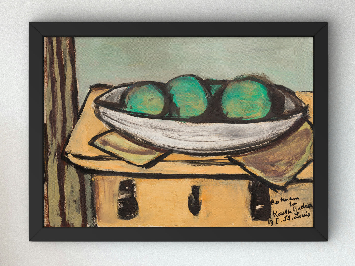 Still Life with Large Green Fruit by Max Beckmann 1947, Wall Art Print, Fine Art Reproduction, Museum Quality Decor, Poster