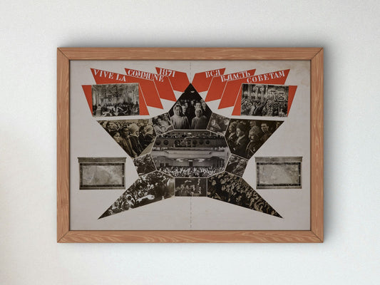 Vive la Commune 1871 by Lazar Lissitzky 1937, Wall Art Print, Fine Art Reproduction, Museum Quality Decor, Poster