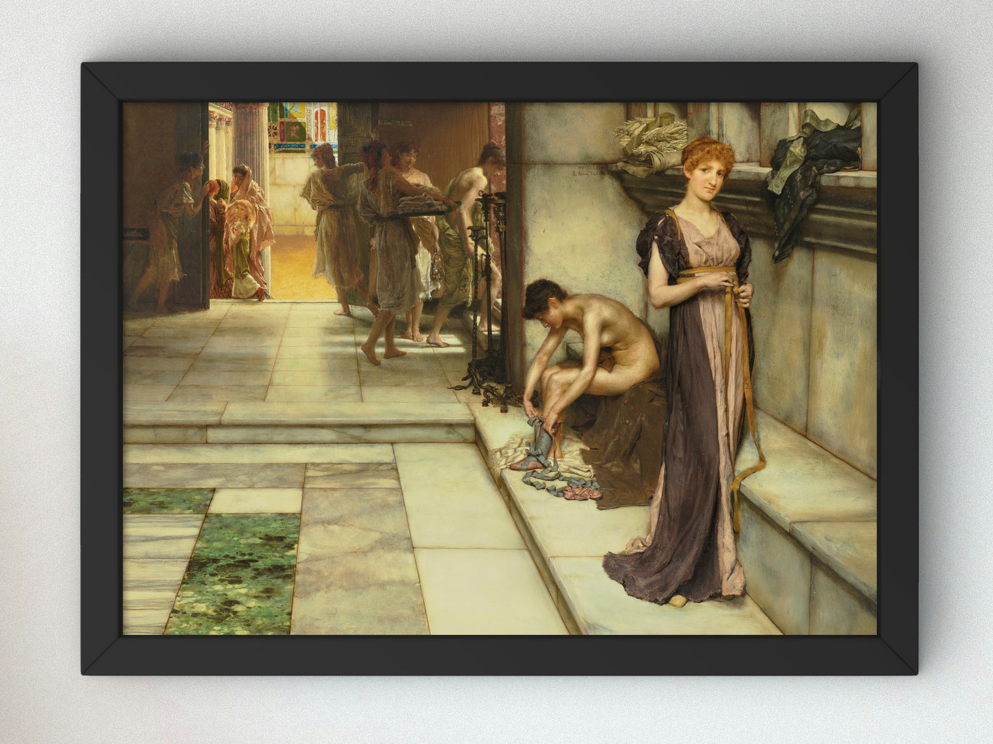 An Apodyterium by Lawrence Alma Tadema 1886, Wall Art Print, Fine Art Reproduction, Museum Quality Decor, Poster