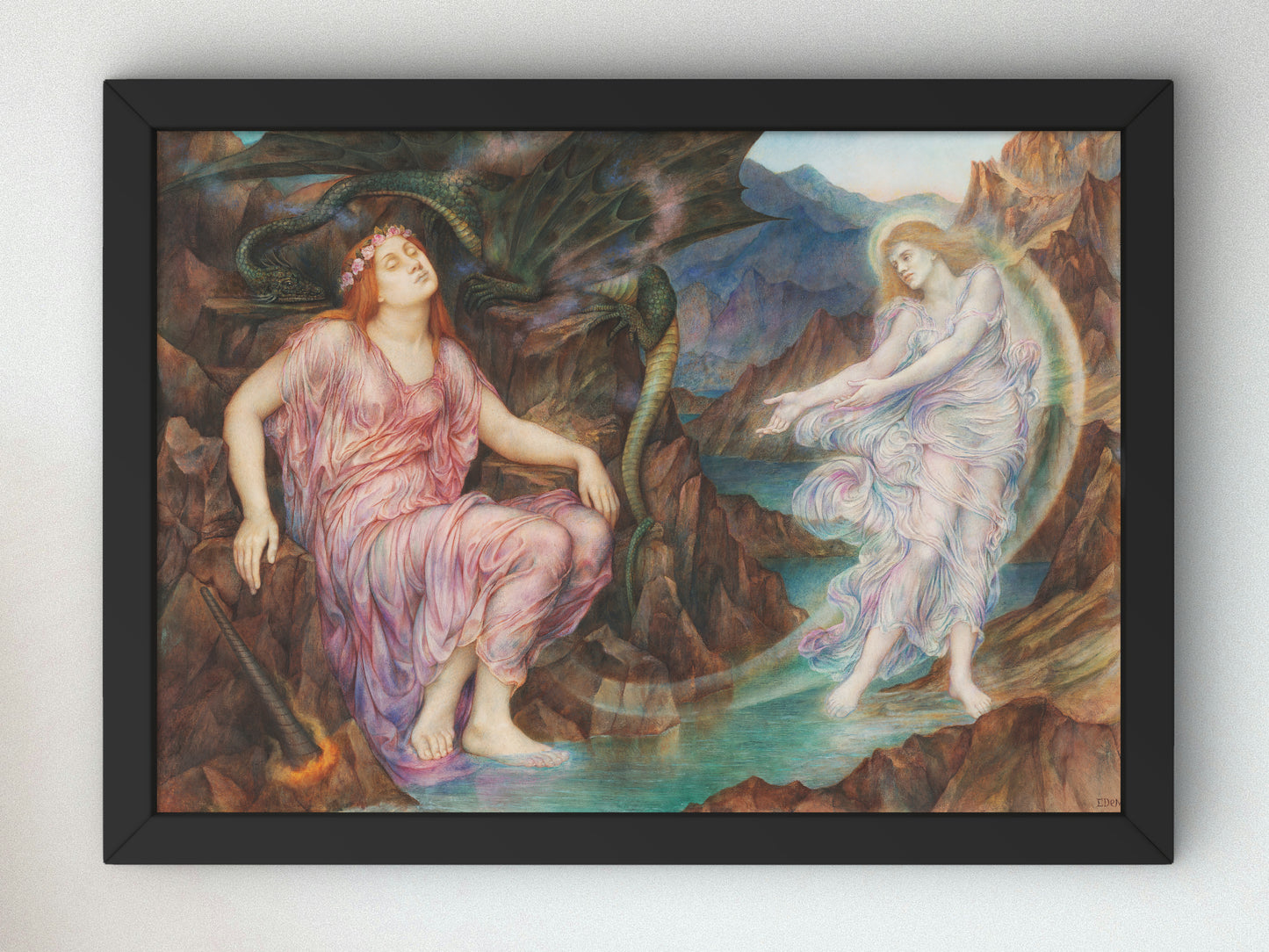 The Passing of the Soul at Death by Evelyn De Morgan 1914, Wall Art Print, Fine Art Reproduction, Museum Quality Decor, Poster