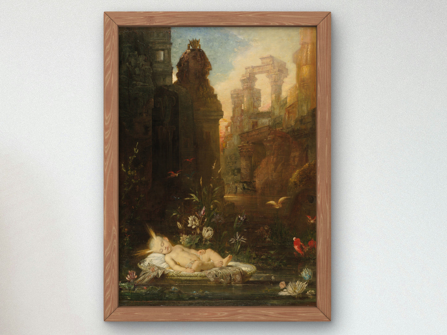 The Infant Moses by Gustave Moreau 1876, Wall Art Print, Fine Art Reproduction, Museum Quality Decor, Poster