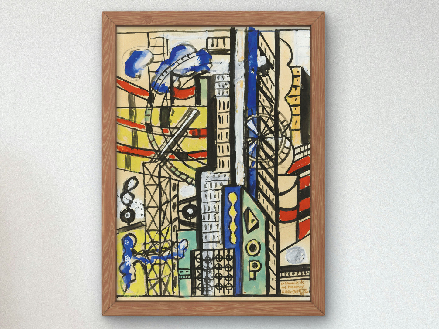 Memory of New York by Fernand Léger 1939, Wall Art Print, Fine Art Reproduction, Museum Quality Decor, Poster
