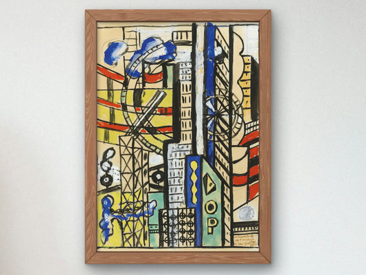 Memory of New York by Fernand Léger 1939, Wall Art Print, Fine Art Reproduction, Museum Quality Decor, Poster