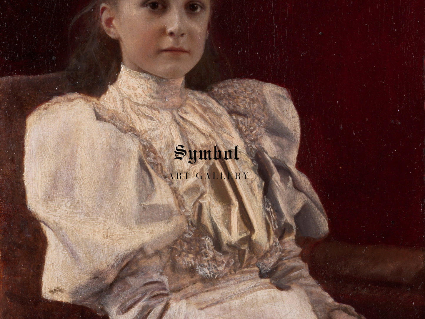 Seated Young Girl by Gustav Klimt 1894, Wall Art Print, Fine Art Reproduction, Museum Quality Decor, Poster