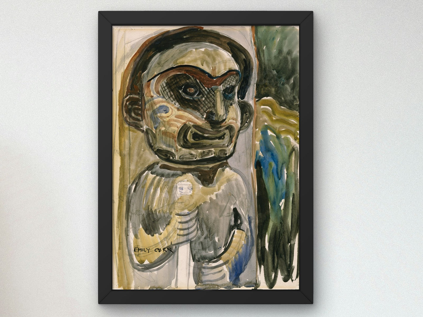 Terrible Totem by Emily Carr 1928, Wall Art Print, Fine Art Reproduction, Museum Quality Decor, Poster