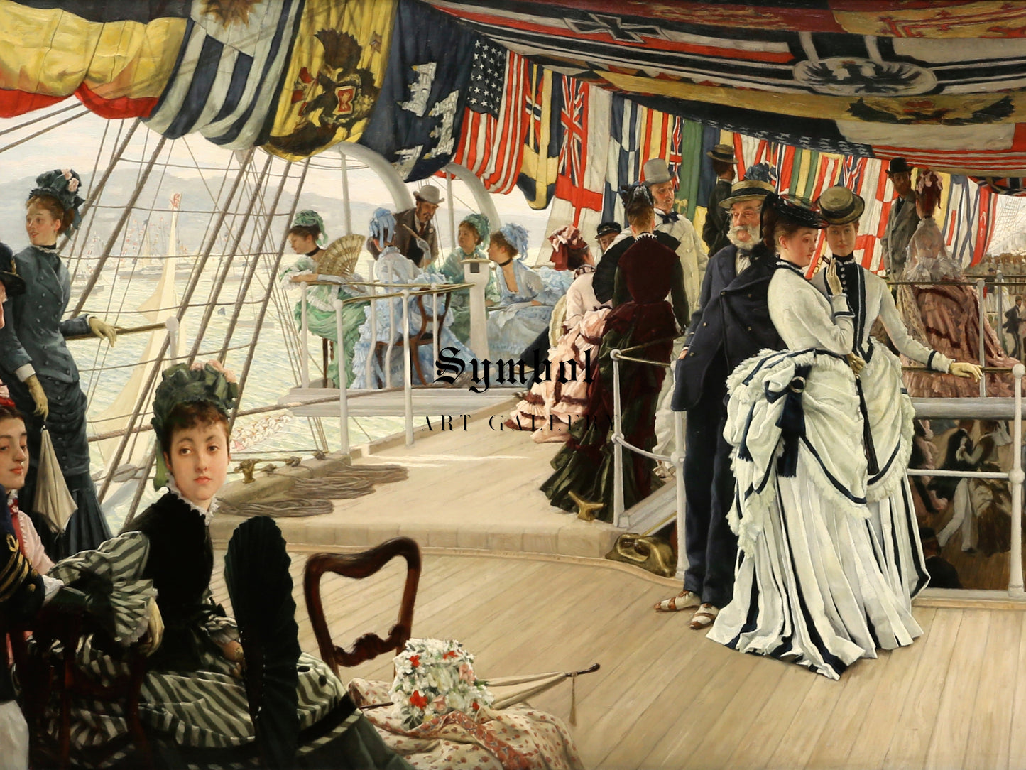The Ball on Shipboard by James Tissot 1874, Wall Art Print, Fine Art Reproduction, Museum Quality Decor, Poster