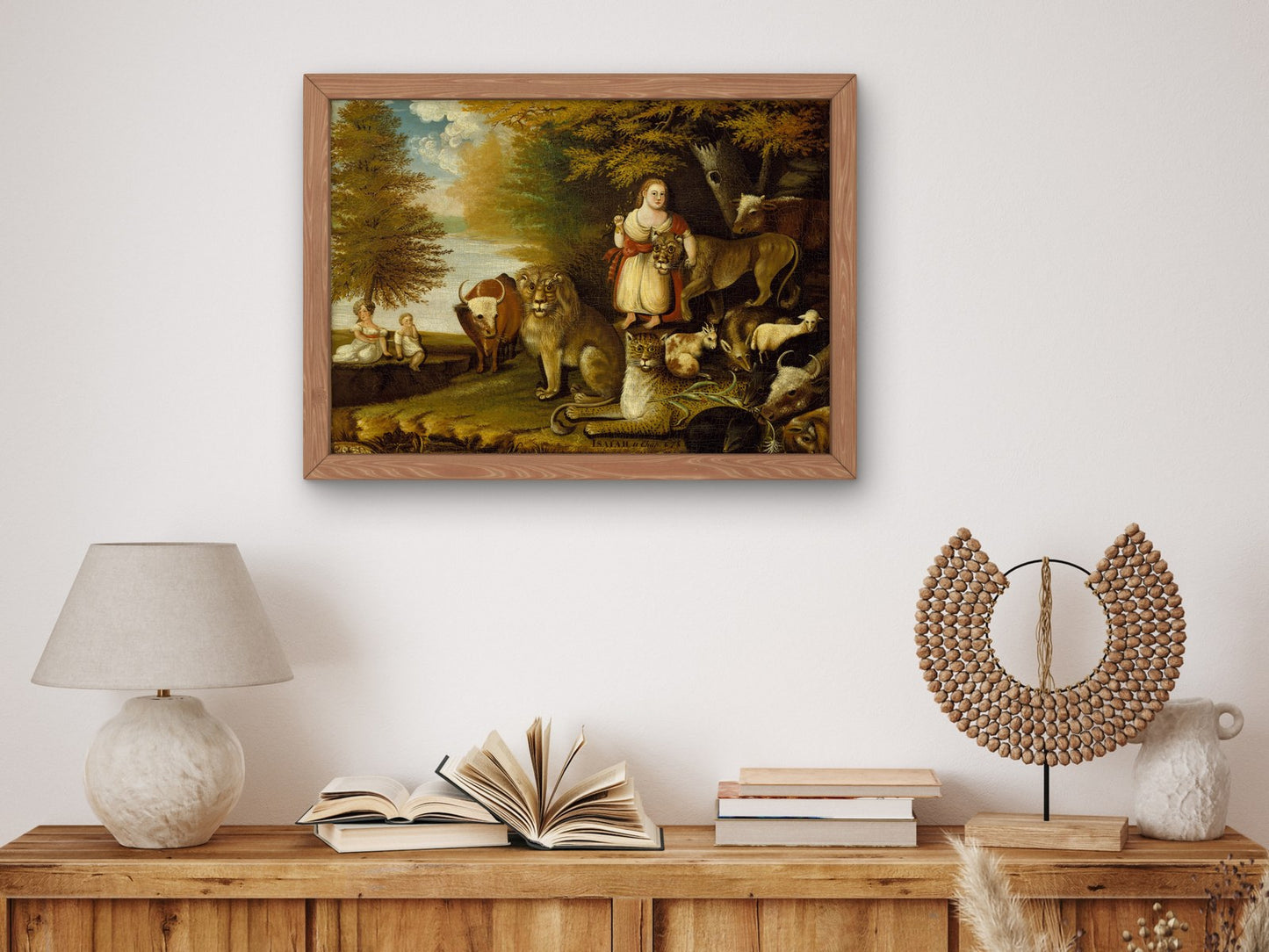 Peaceable Kingdom by Edward Hicks 1830, Wall Art Print, Fine Art Reproduction, Museum Quality Decor, Poster