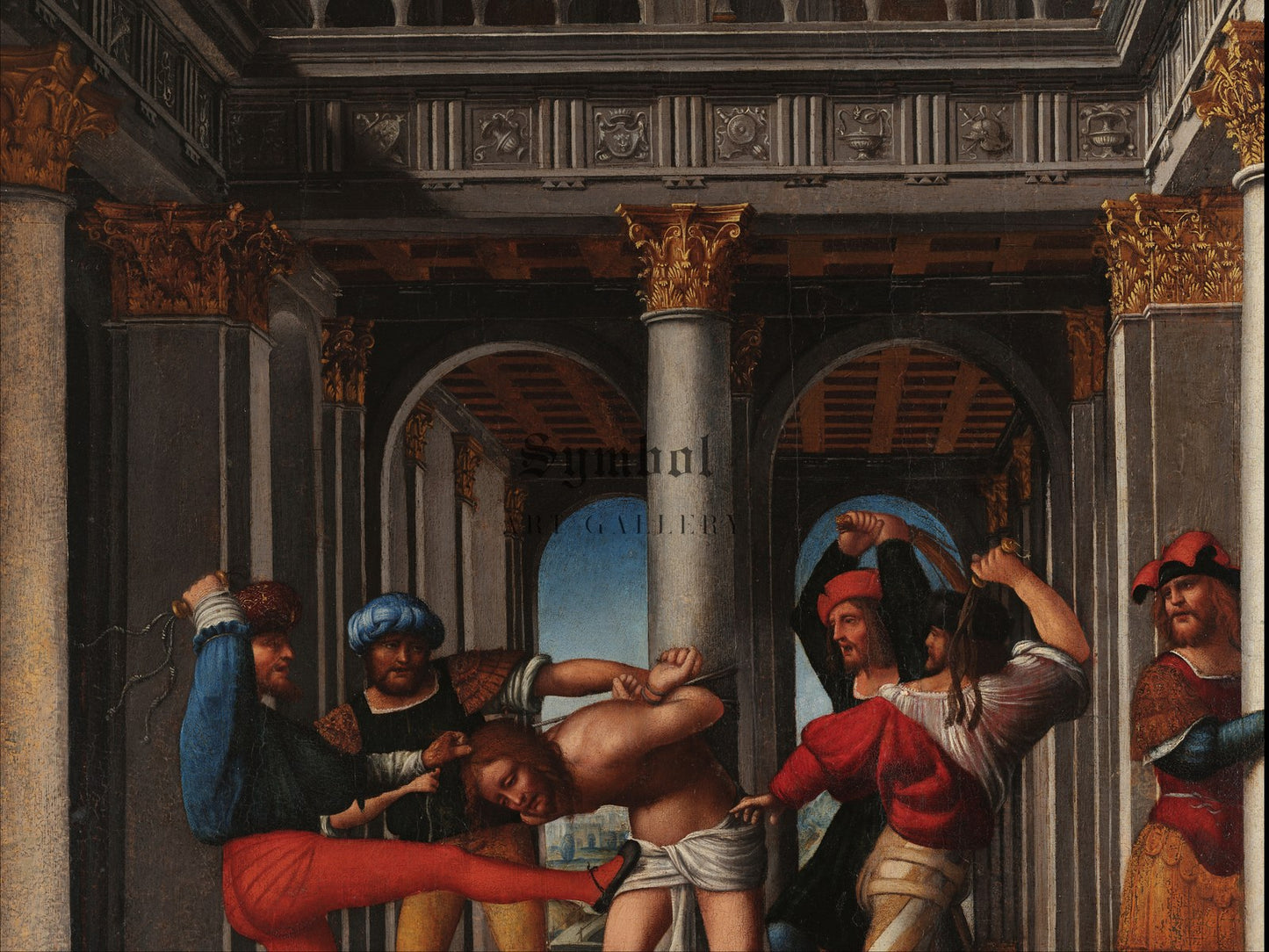 Flagellation by Bernardo Zenale 1515, Wall Art Print, Fine Art Reproduction, Museum Quality Decor, Poster