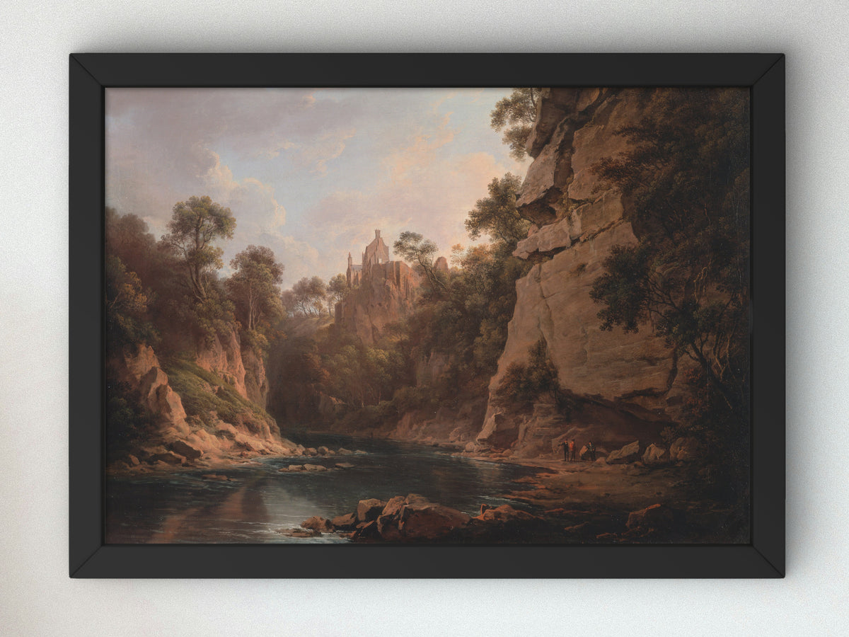 Hawthornden Castle near Edinburgh by Alexander Nasmyth 1820, Wall Art Print, Fine Art Reproduction, Museum Quality Decor, Poster