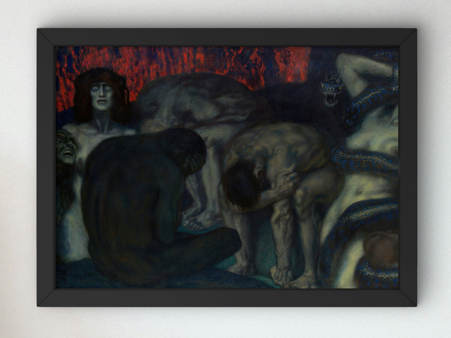 Inferno by Franz von Stuck 1908, Wall Art Print, Fine Art Reproduction, Museum Quality Decor, Poster