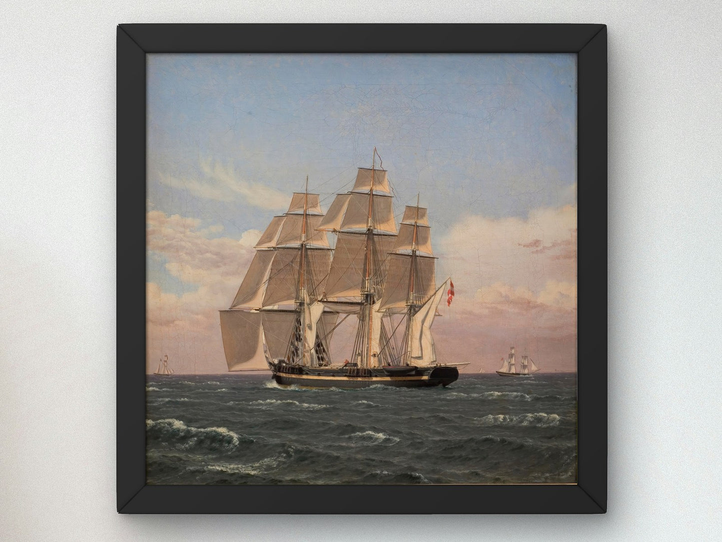The Corvette Najaden Under Sail by Christoffer Wilhelm Eckersberg 1833, Wall Art Print, Fine Art Reproduction, Museum Quality Decor, Poster