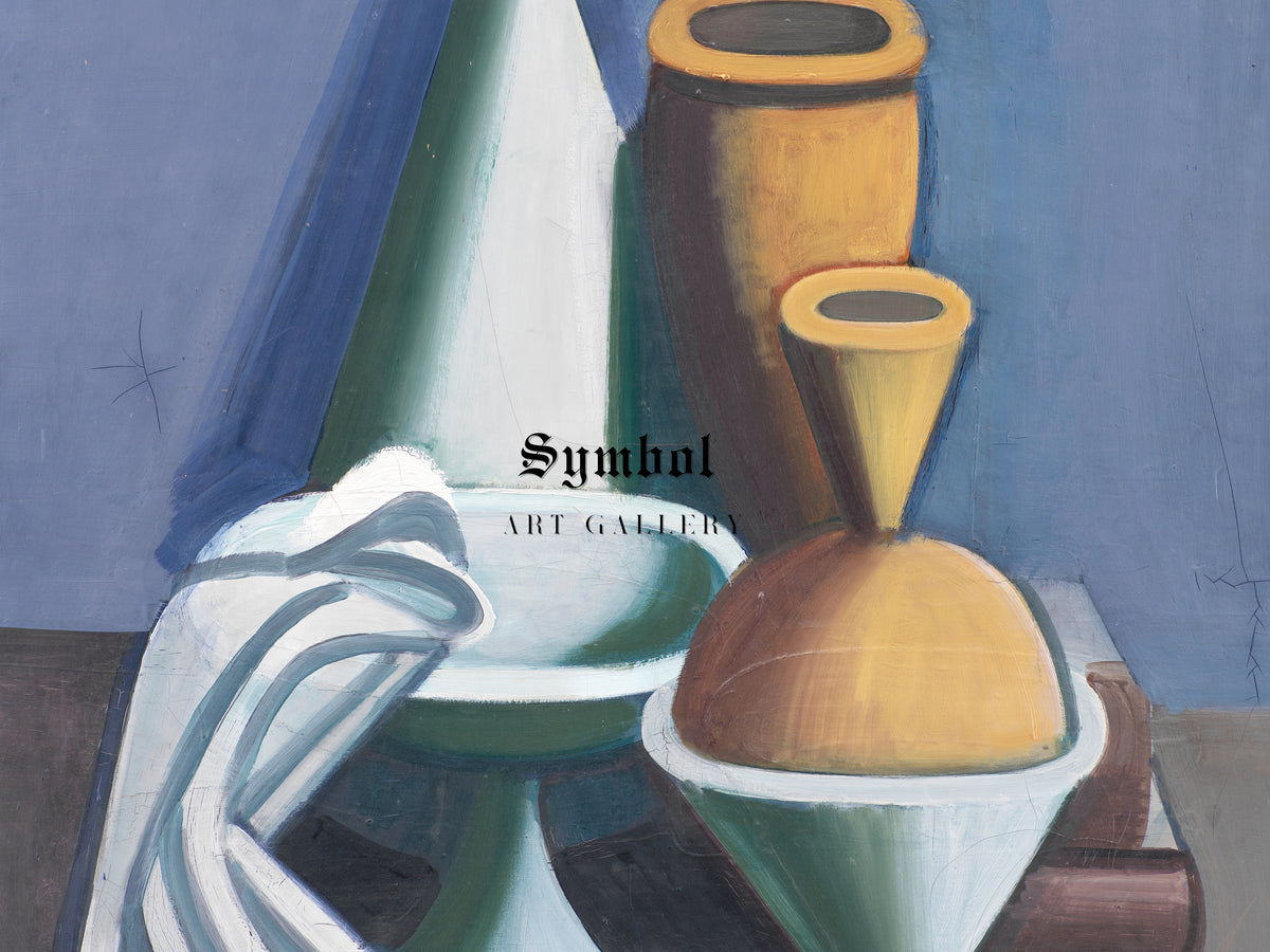 Still Life with Water Jug, Towel and Jars by Vilhelm Lundstrom 1929, Wall Art Print, Fine Art Reproduction, Museum Quality Decor, Poster