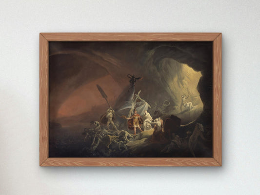 Aeneas and the Sibyl by John Martin, 1800, Romanticism and Classical Landscapes, fine art print