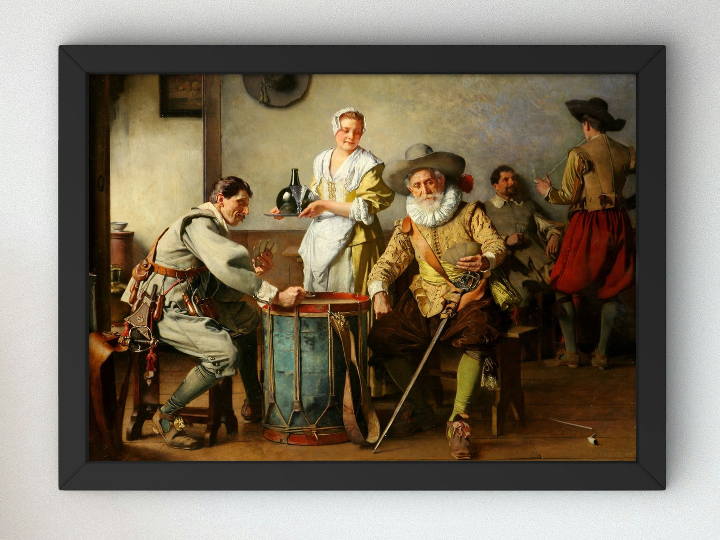 Card Players by Eduard Charlemont 1875, Wall Art Print, Fine Art Reproduction, Museum Quality Decor, Poster