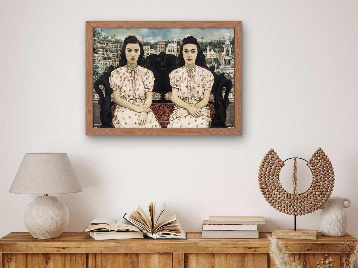 Lea e Maura by Alberto da Veiga Guignard 1940, Wall Art Print, Fine Art Reproduction, Museum Quality Decor, Poster