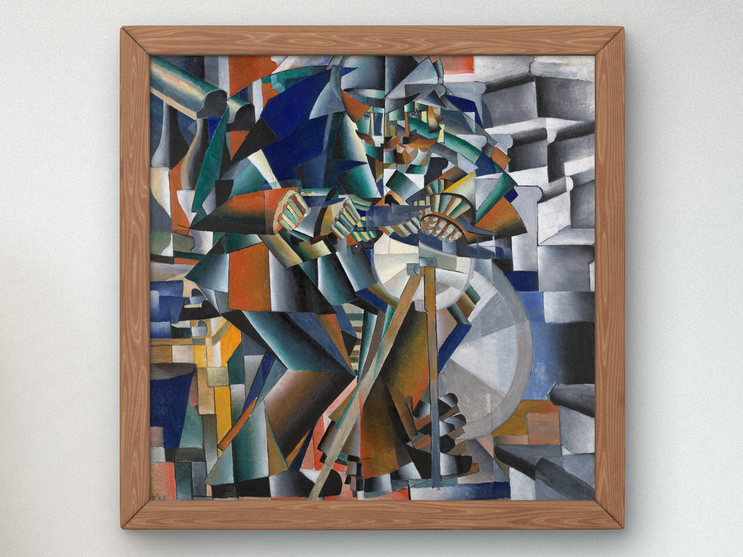 The Knife Grinder, Principle of Glittering by Kazimir Malevich 1912, Wall Art Print, Fine Art Reproduction, Museum Quality Decor, Poster