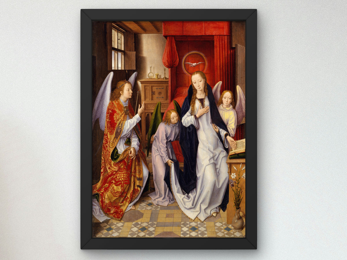 The Annunciation by Hans Memling 1480, Wall Art Print, Fine Art Reproduction, Museum Quality Decor, Poster