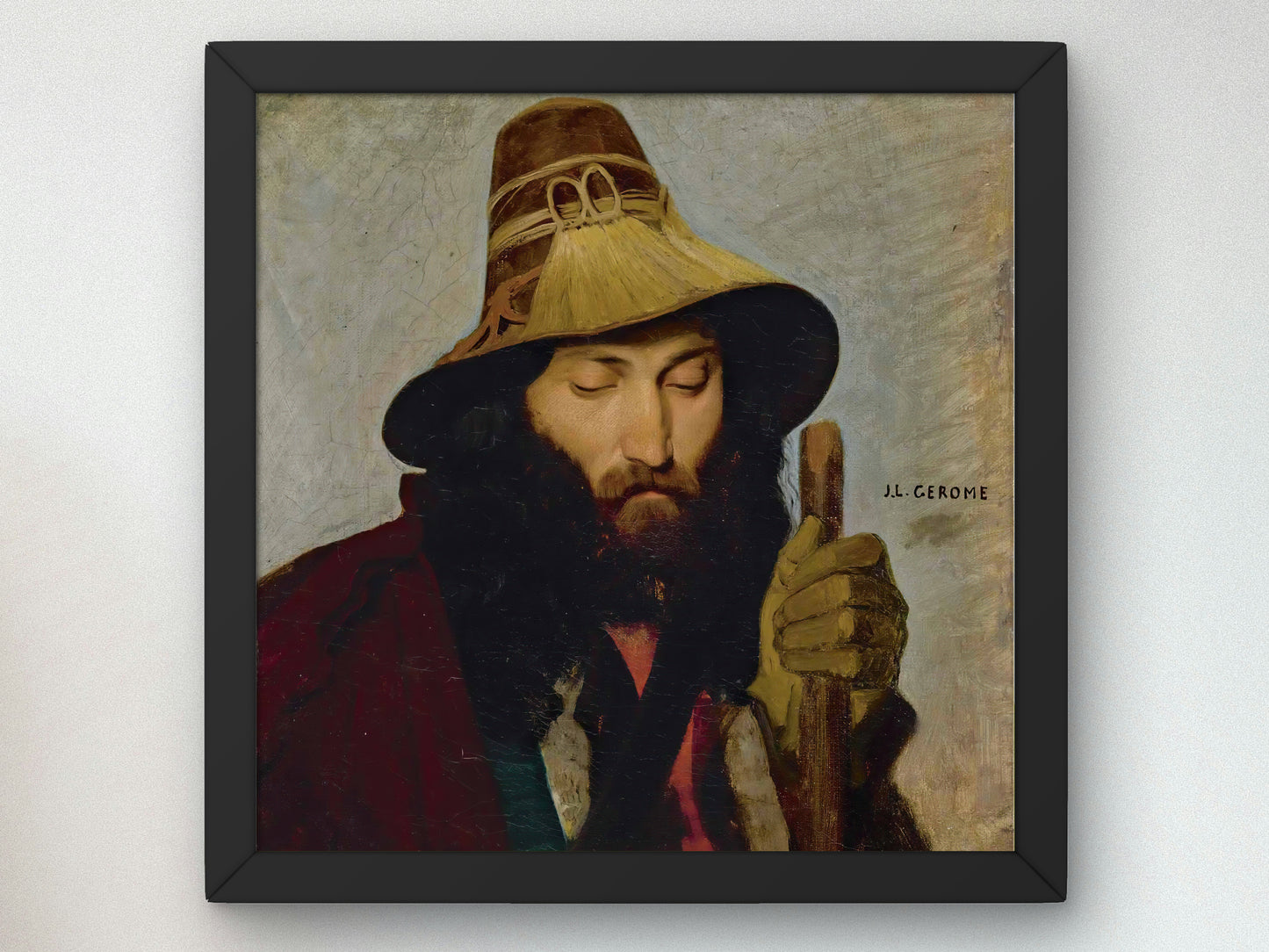 Portrait of an Italian Man by Jean Léon Gérôme, Wall Art Print, Fine Art Reproduction, Museum Quality Decor, Poster