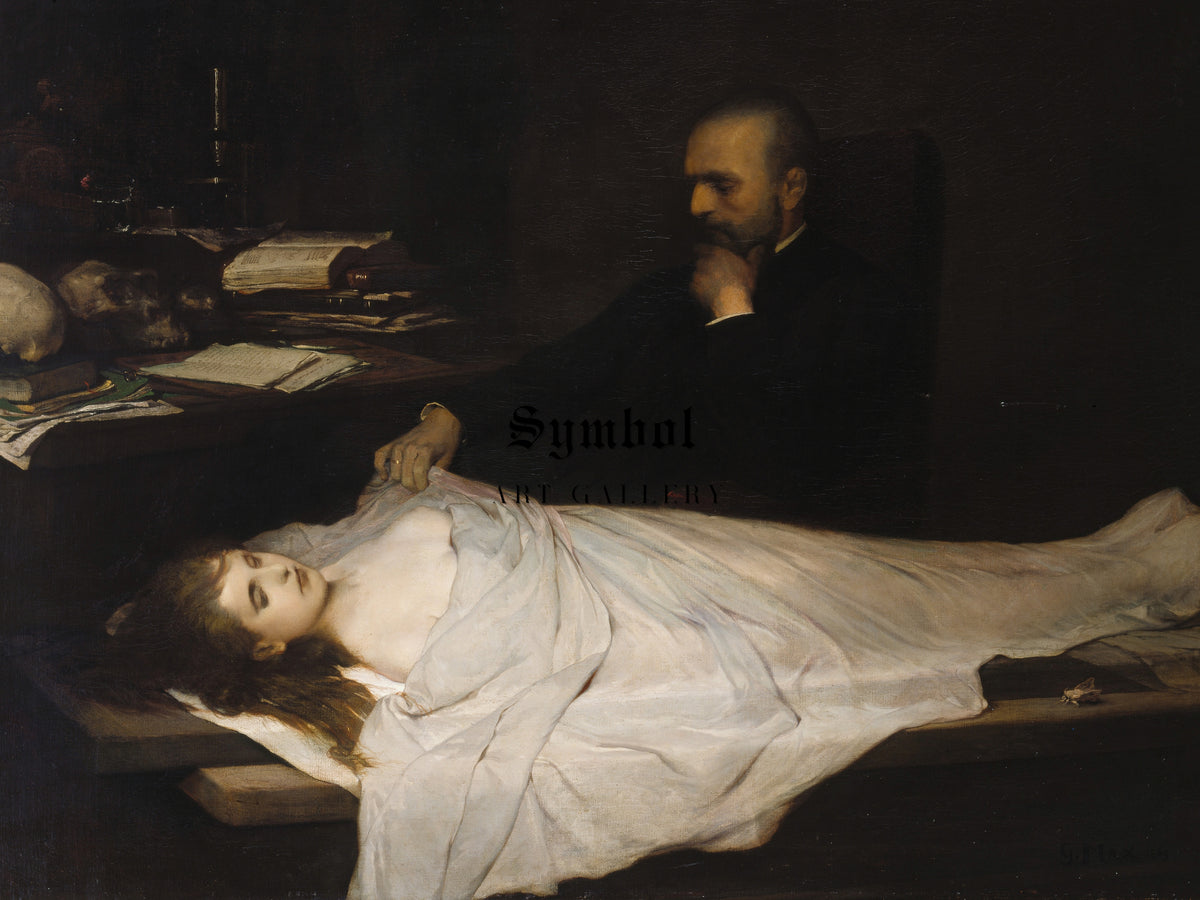 The Anatomist by Gabriel von Max 1869, Wall Art Print, Fine Art Reproduction, Museum Quality Decor, Poster