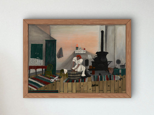 Saturday Night Bath by Horace Pippin 1945, Wall Art Print, Fine Art Reproduction, Museum Quality Decor, Poster