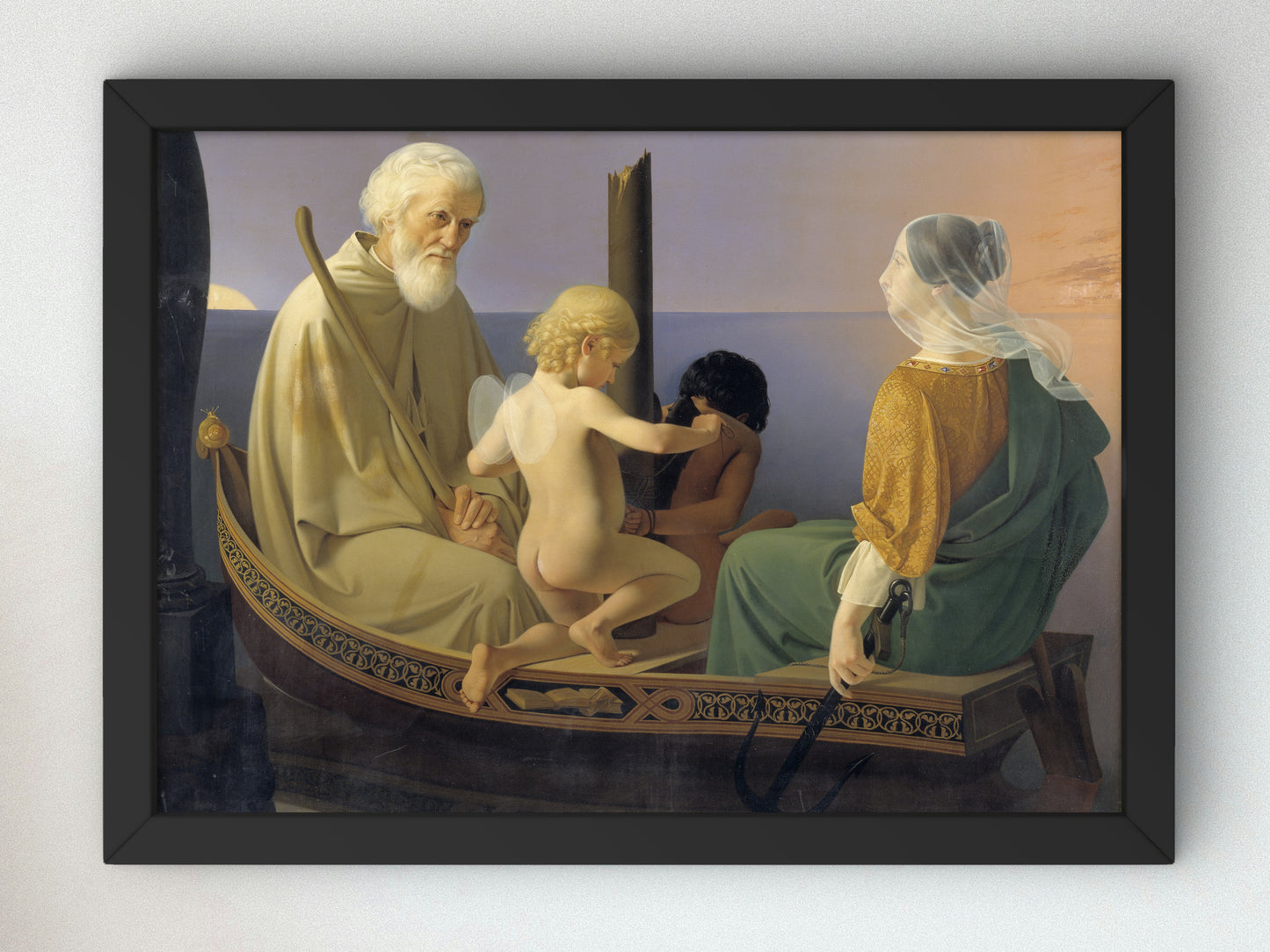 Old Age From the series The Four Ages of Man by Ditlev Blunck 1840, Wall Art Print, Fine Art Reproduction, Museum Quality Decor, Poster