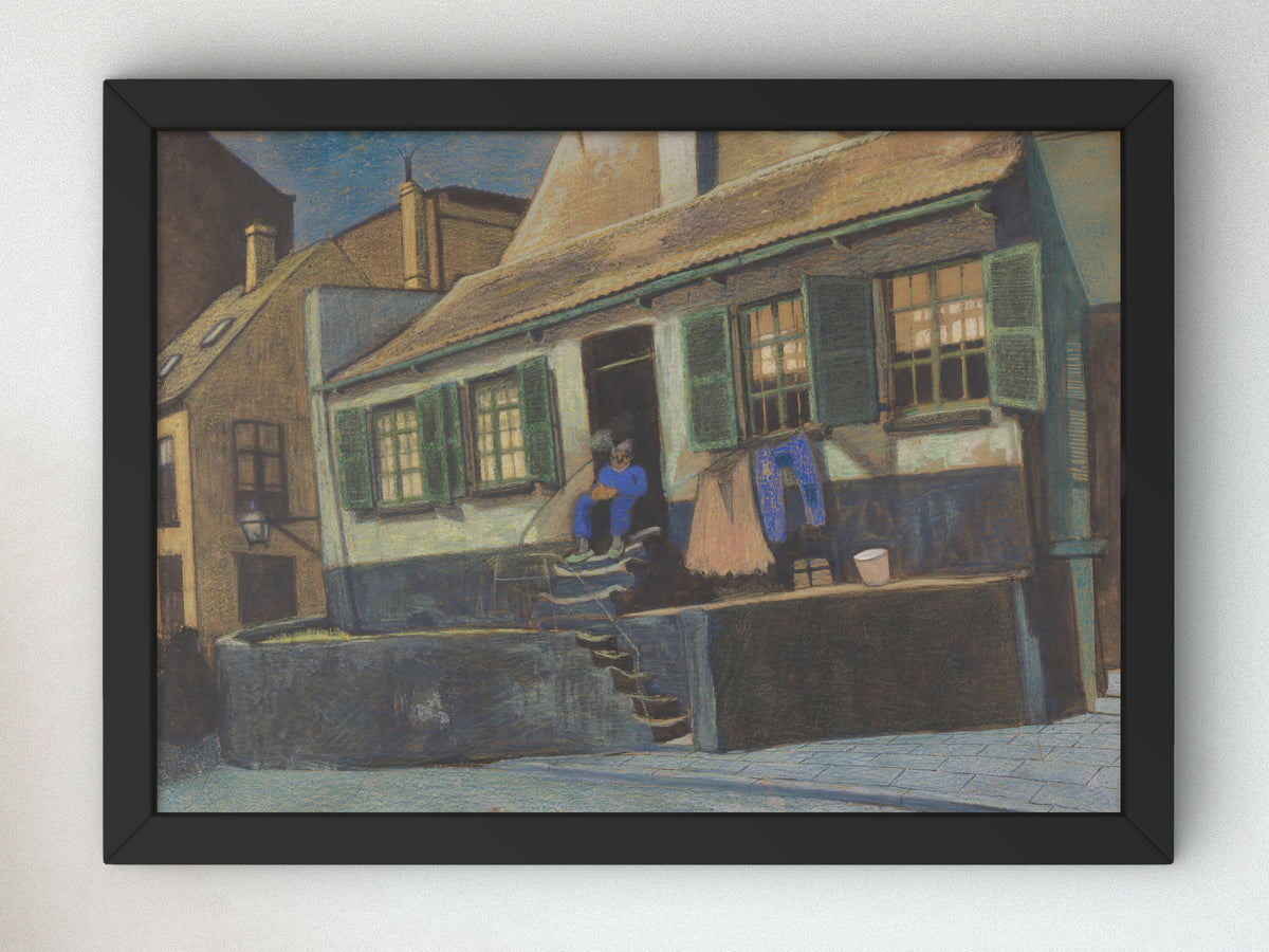 House De Preekstoel in Ostend by Léon Spilliaert 1911, Wall Art Print, Fine Art Reproduction, Museum Quality Decor, Poster