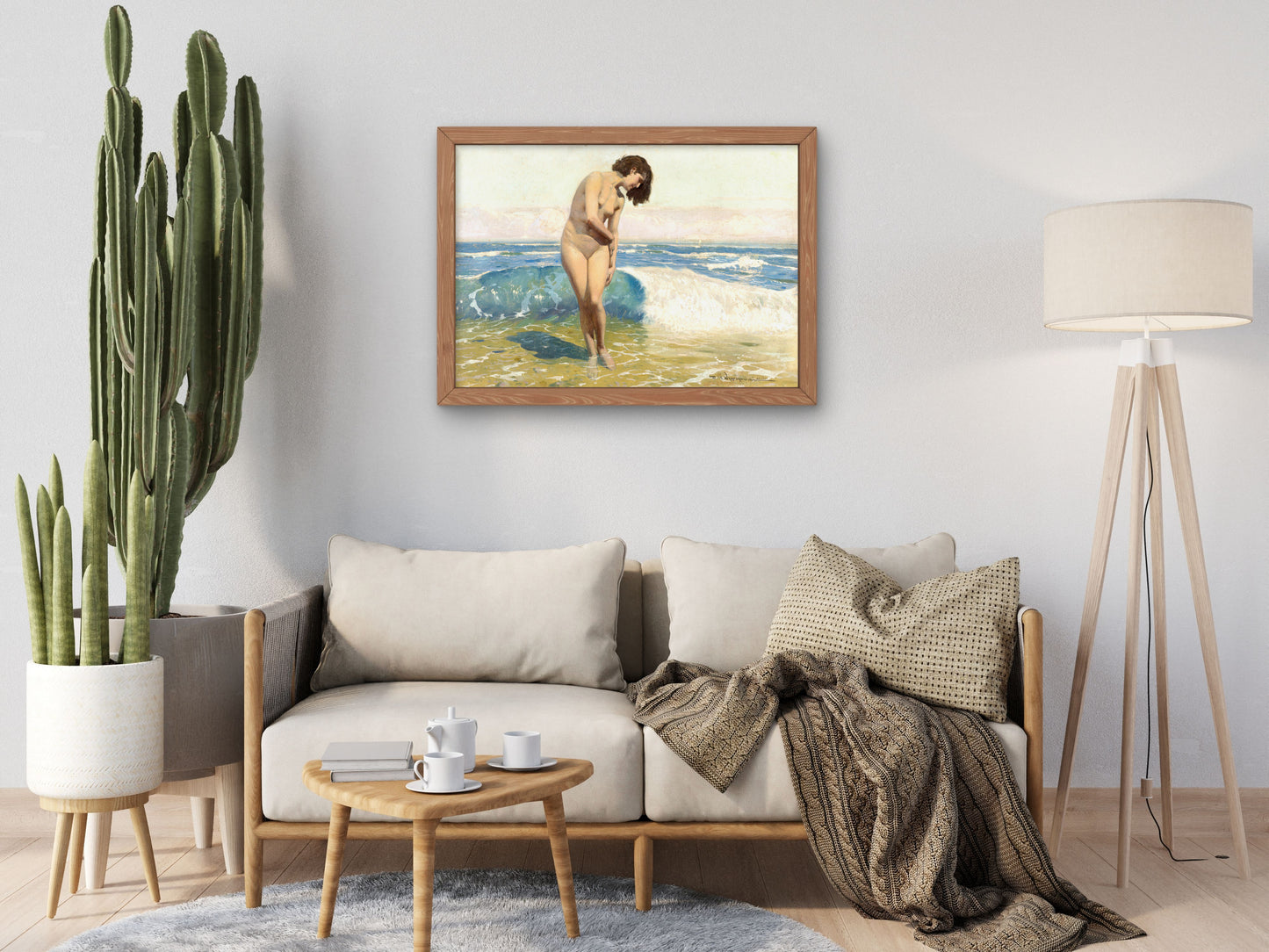 Italian idyll by Feliks Michał Wygrzywalski, Wall Art Print, Fine Art Reproduction, Museum Quality Decor, Poster