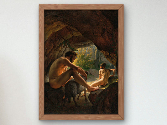 Ulysses Fleeing the Cave of Polyphemus by Christoffer Wilhelm Eckersberg 1812, Wall Art Print, Fine Art Reproduction, Museum Quality Decor