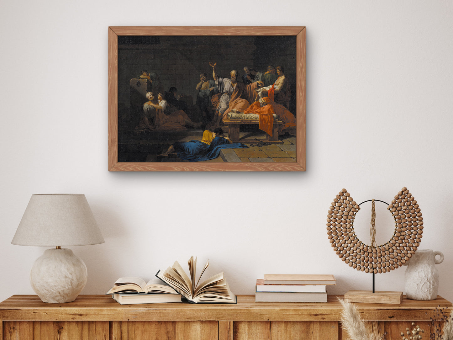 The Death of Socrates by Jean François Pierre Peyron 1786, Wall Art Print, Fine Art Reproduction, Museum Quality Decor, Poster