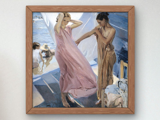 After Bathing Valencia by Joaquín Sorolla, 1909, Impressionism, fine art print
