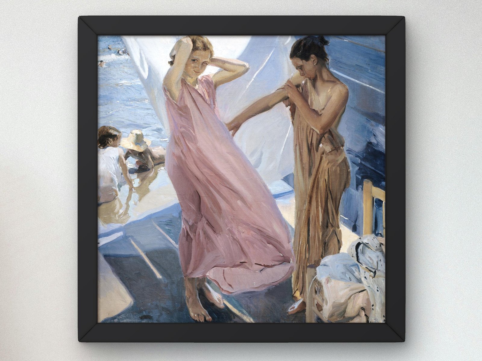 After Bathing Valencia by Joaquín Sorolla, 1909, Impressionism, fine art print