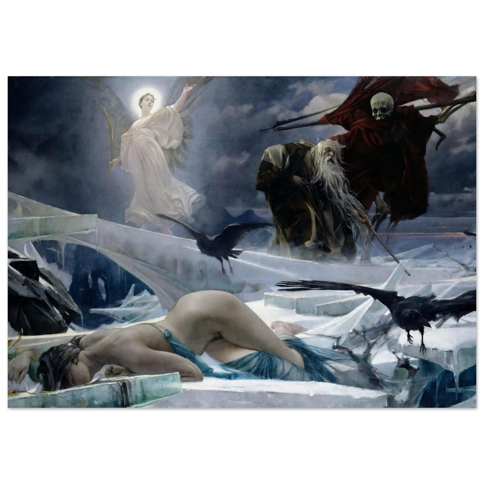 Ahasuerus at the End of the World by Adolf Hiremy Hirschl, 1888, Romanticism, fine art print