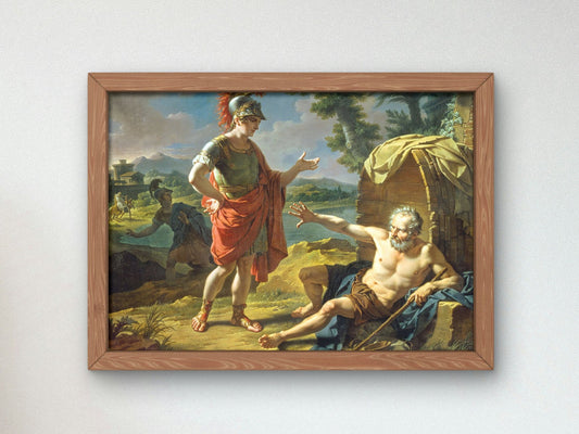 Alexander and Diogenes by Nicolas André Monsiau, 1818, Neoclassicism, fine art print