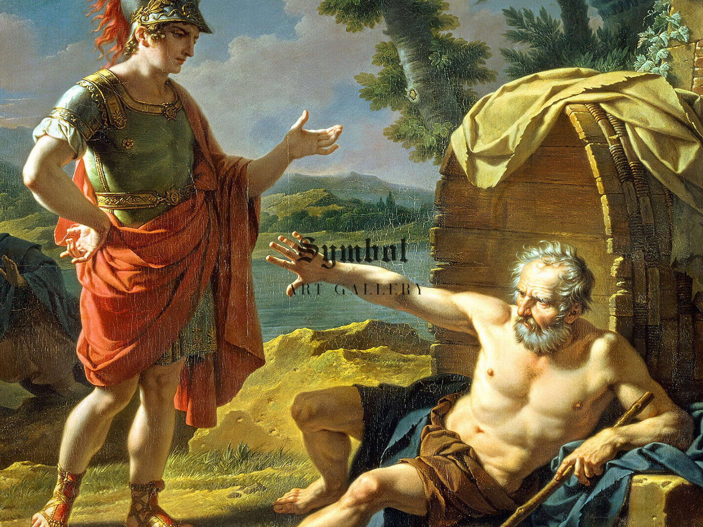 Alexander and Diogenes by Nicolas André Monsiau, 1818, Neoclassicism, fine art print