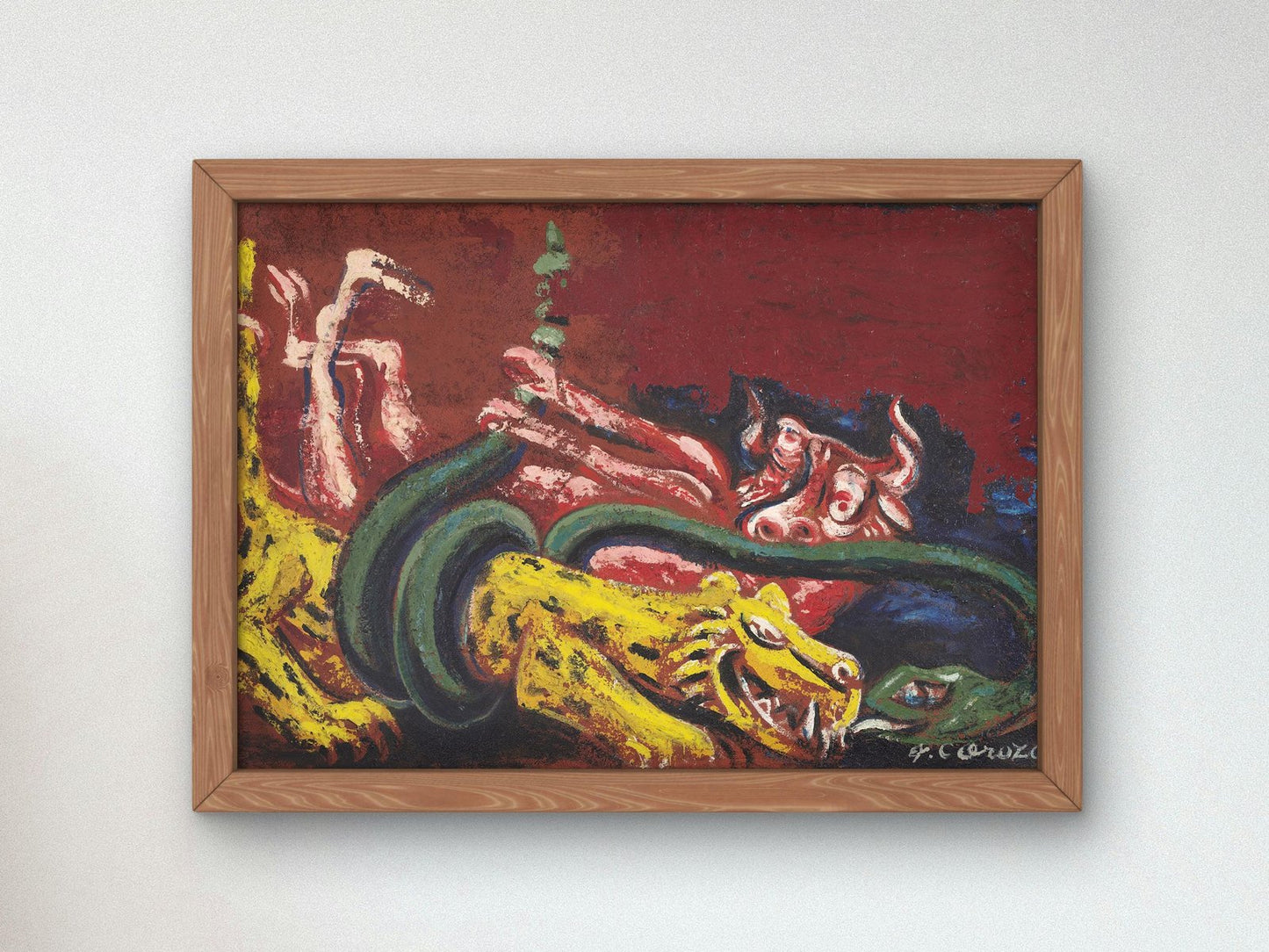 Allegory of Mexico by José Clemente Orozco, 1948, Art Deco and American Modernism, fine art print
