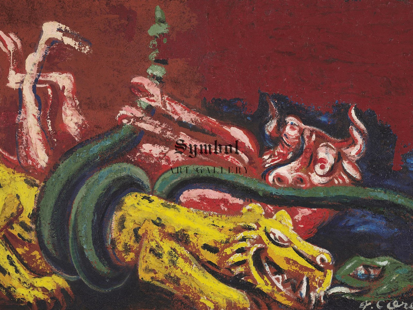 Allegory of Mexico by José Clemente Orozco, 1948, Art Deco and American Modernism, fine art print