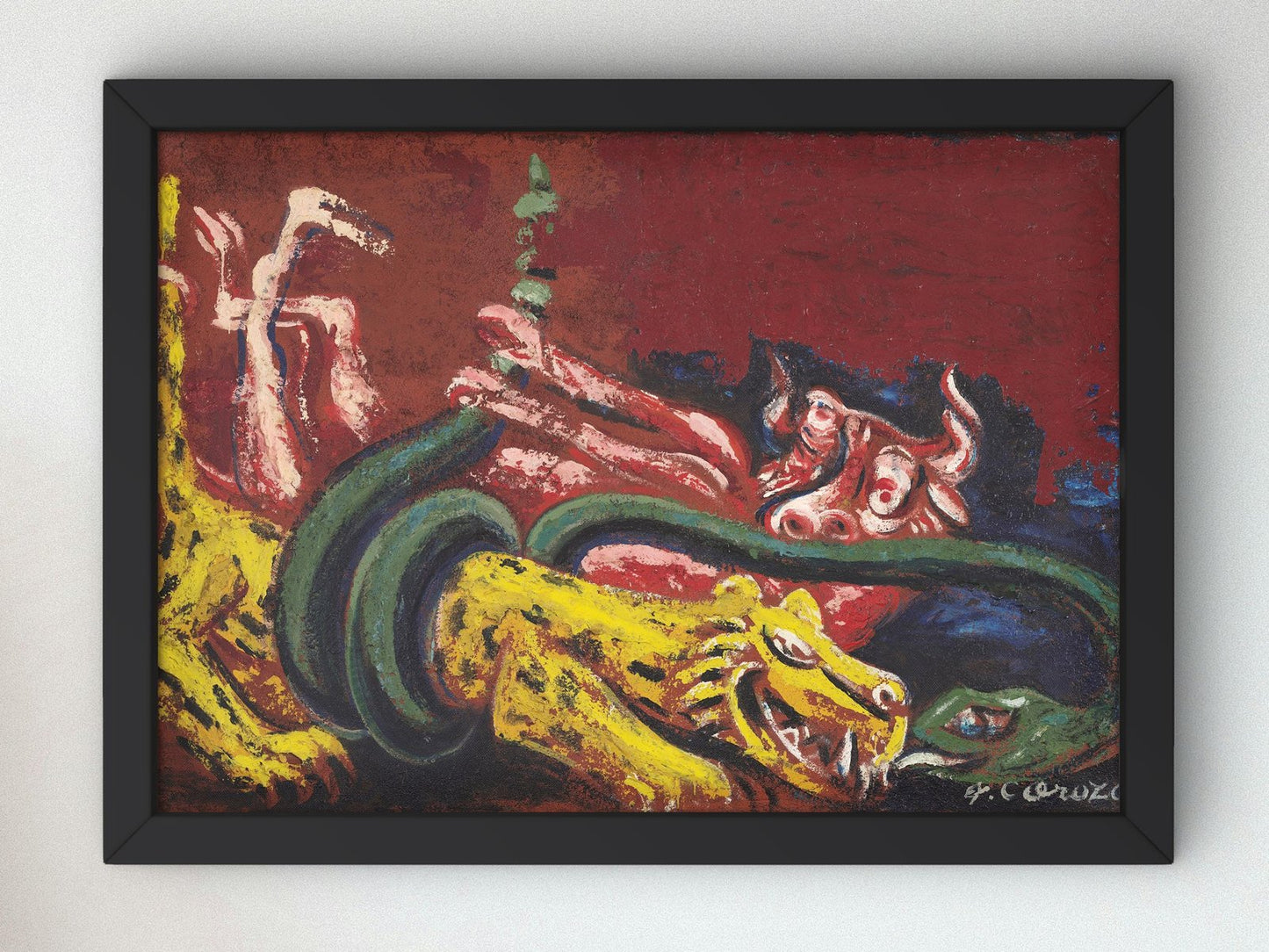 Allegory of Mexico by José Clemente Orozco, 1948, Art Deco and American Modernism, fine art print